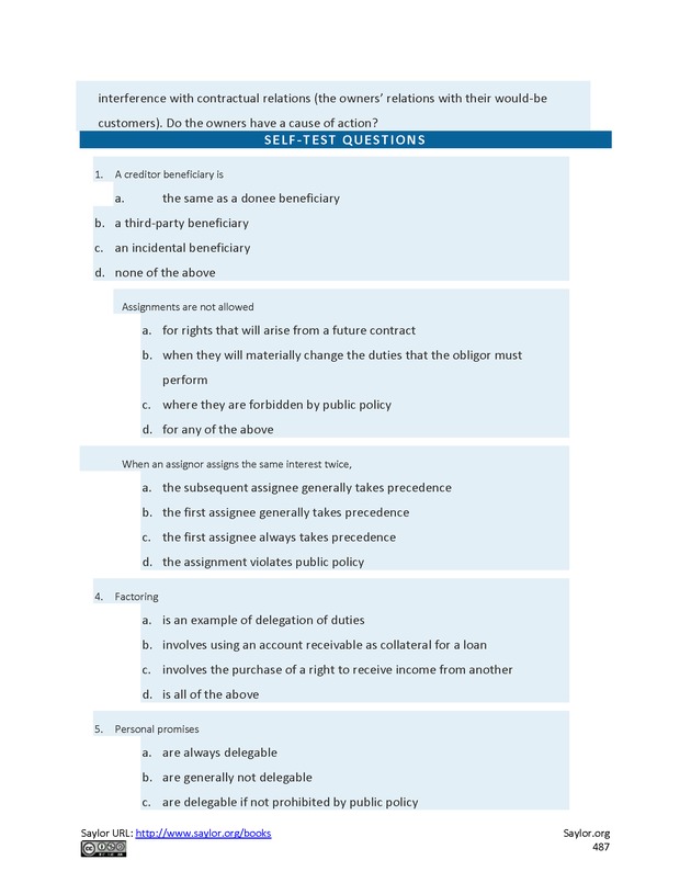 Business Law and the Legal Environment - Page 487